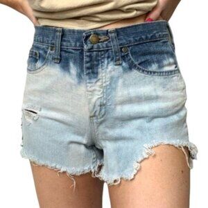 Austin Clothing Co. Cutoff Jean Shorts Size 4 High Rise Bleached Ombré Cotton